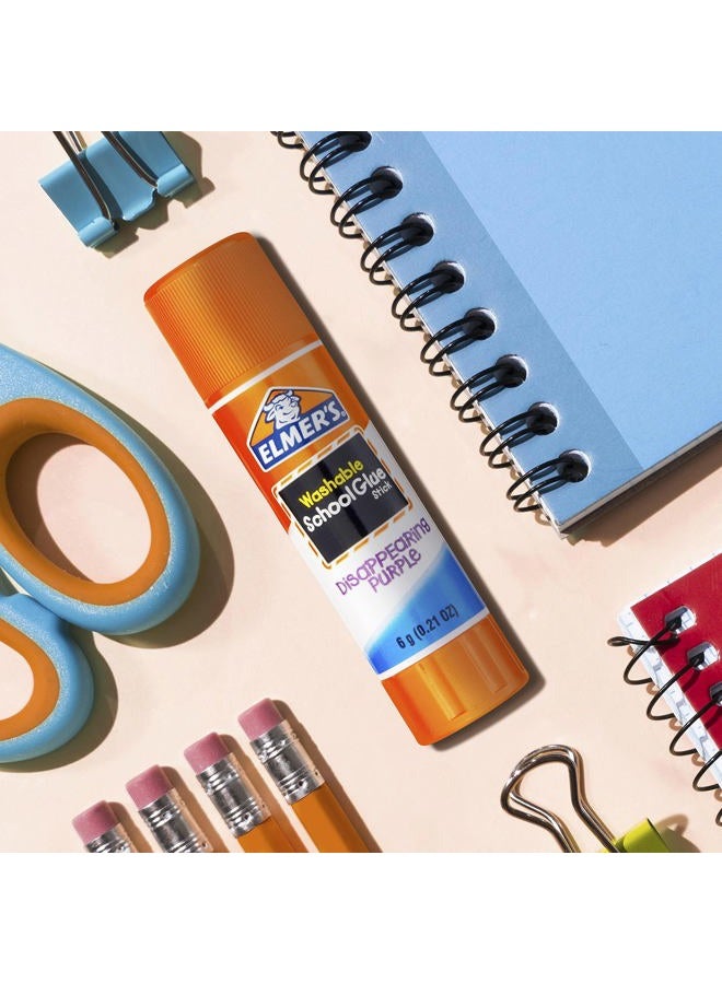 ELMER'S Washable Dissappearing Purple School Glue Sticks, 3 Pack, 6 grams Each (E520) - Image 3