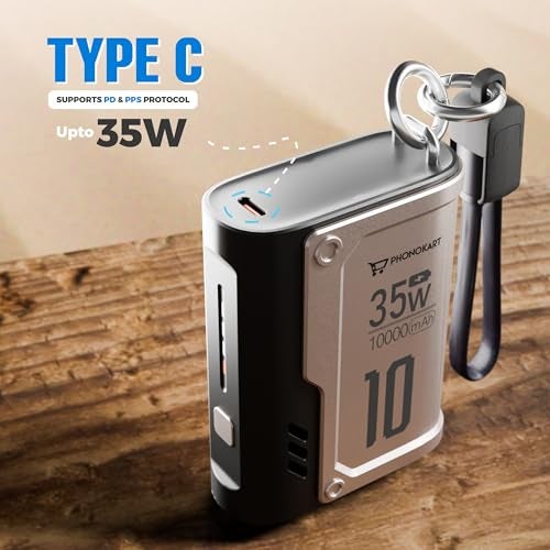 Phonokart Armor 10000mAh 35W PD/PPS Fast Charging Compact Powerbank | 50% in 30 Mins for iPhones & Pixels | Supports Samsung Super Fast Charging, OnePlus, Oppo, Nothing & MacBook Air - Image 2