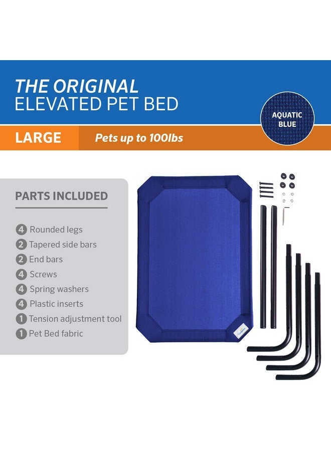 Coolaroo The Original Cooling Elevated Dog Bed, Indoor and Outdoor, Large, Aquatic Blue - Image 5