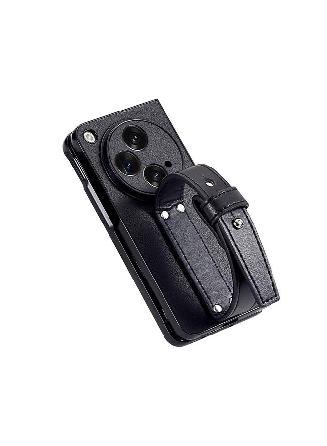 اس-توب جراب لهاتف OnePlus مصنوع من الجلد المفتوح مع حزام معصم - Image 5