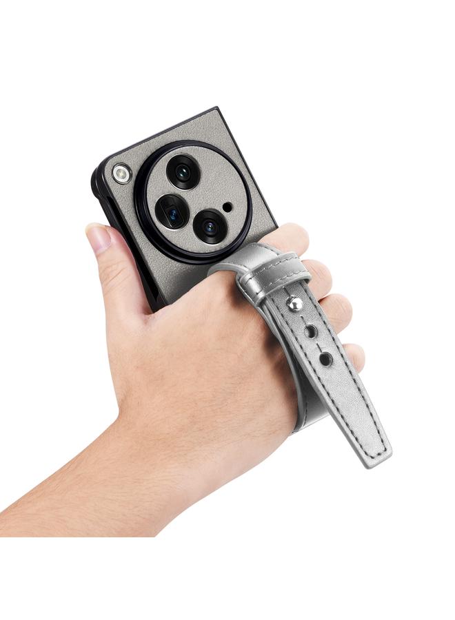 اس-توب جراب لهاتف OnePlus مصنوع من الجلد المفتوح مع حزام معصم - Image 2