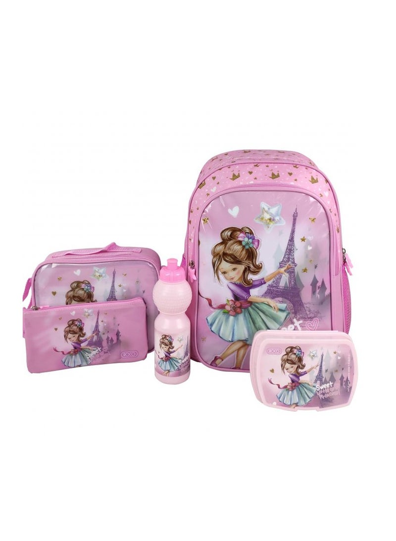 روكو مجموعة حقيبة الظهر 5 في 1 من باريس جيرل مع ملحق