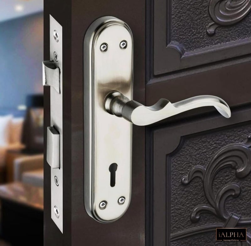 iALPHA Savio with 5 Years Warranty Premium Mortise Door Lock SetHighSecuring Door LockBedroomMain Door Lock Handle Set6Lever Lock Mechanism with Brass and Zinc Lock Body Cylinder with 2 Keys - Image 1