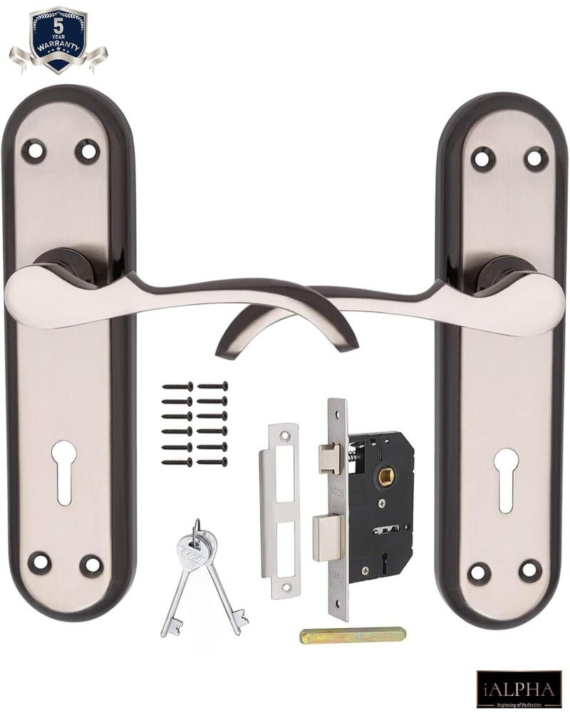 iALPHA Savio with 5 Years Warranty Premium Mortise Door Lock SetHighSecuring Door LockBedroomMain Door Lock Handle Set6Lever Lock Mechanism with Brass and Zinc Lock Body Cylinder with 2 Keys - Image 3