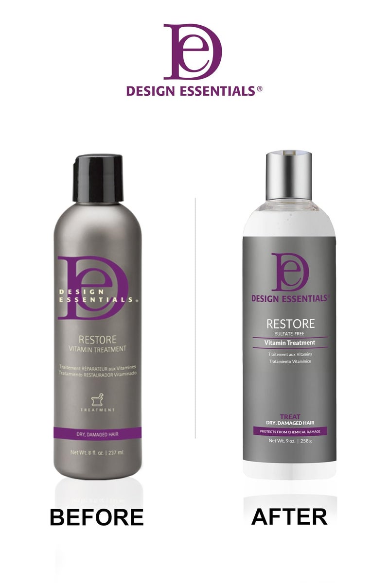Design Essentials Restore Vitamin Treatment for Natural Dry Damaged Hair, White, 8 Fl Oz - Image 2