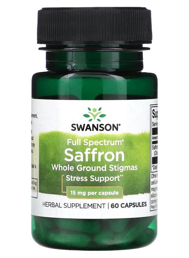 SWANSON زعفران 15 ملغ 60 كبسولة