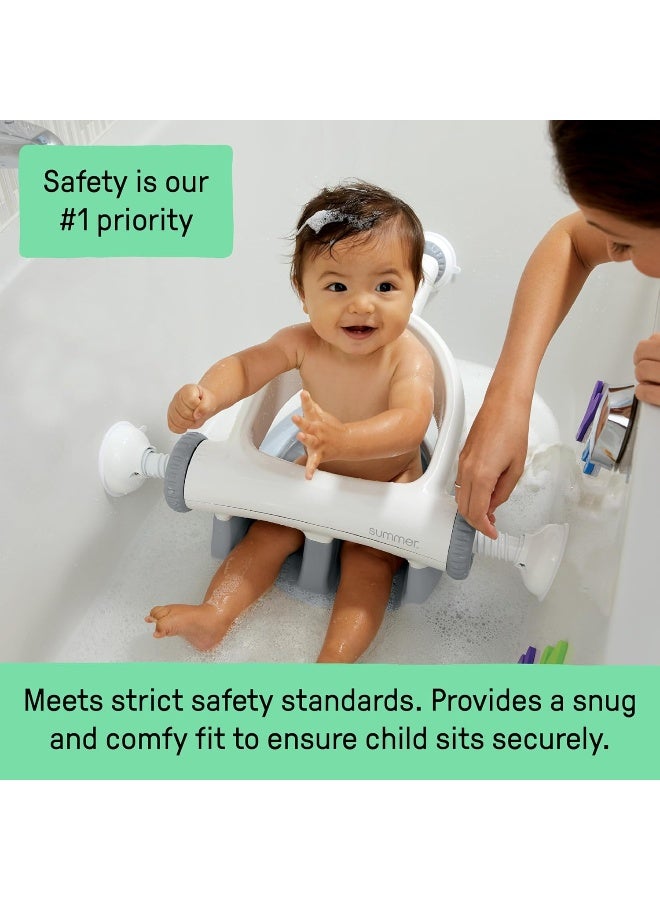 ingenuity Summer Infant My Bath Seat, Baby Bather for 5-10 Months - Gray - Image 2
