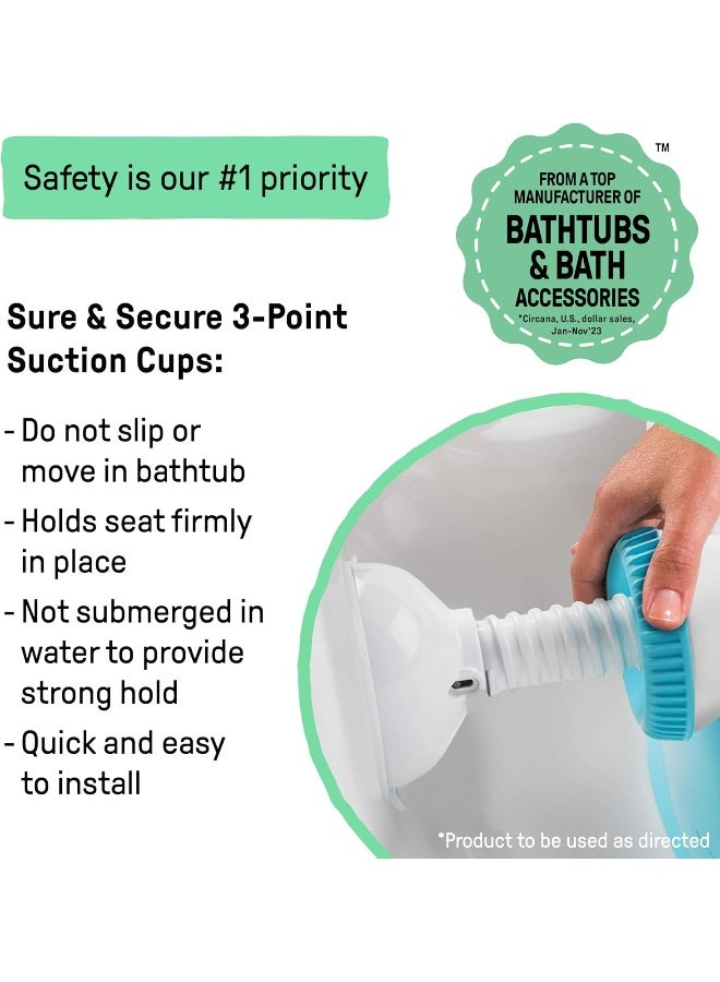 ingenuity Summer Infant My Bath Seat, Baby Bather for 5-10 Months - Gray - Image 4