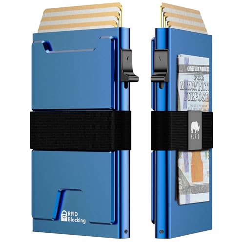furid Smart Card Wallet for Men Slim: Minimalist Wallet For Men - RFID Blocking Pop Up Front Pocket Wallet, Metal Wallet 11 Card Holder - Image 1