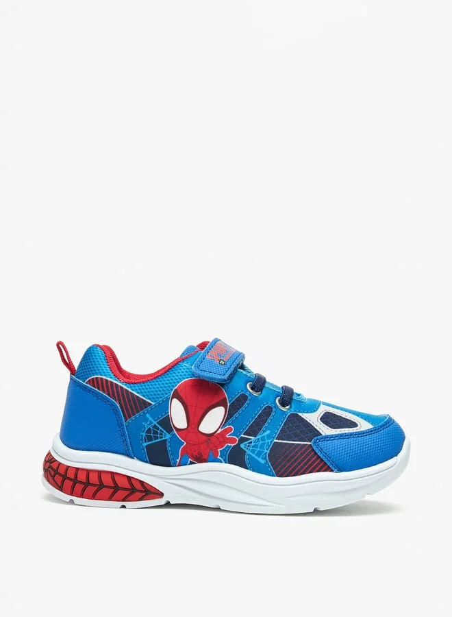 MARVEL Spider-Man Print Sneakers with Hook and Loop Closure