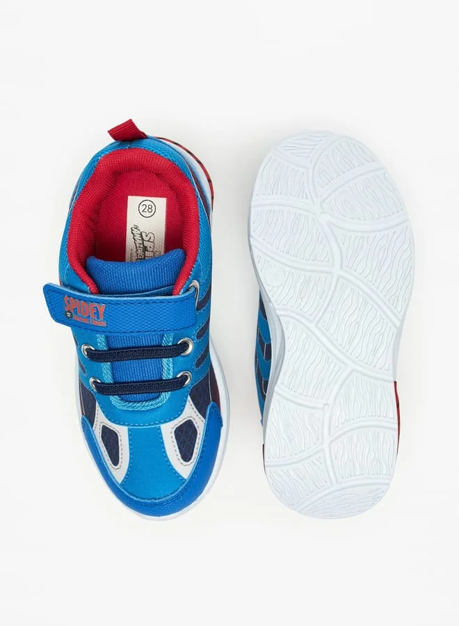 MARVEL Spider-Man Print Sneakers with Hook and Loop Closure