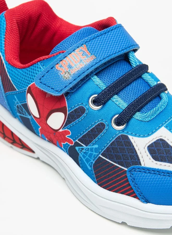 MARVEL Spider-Man Print Sneakers with Hook and Loop Closure