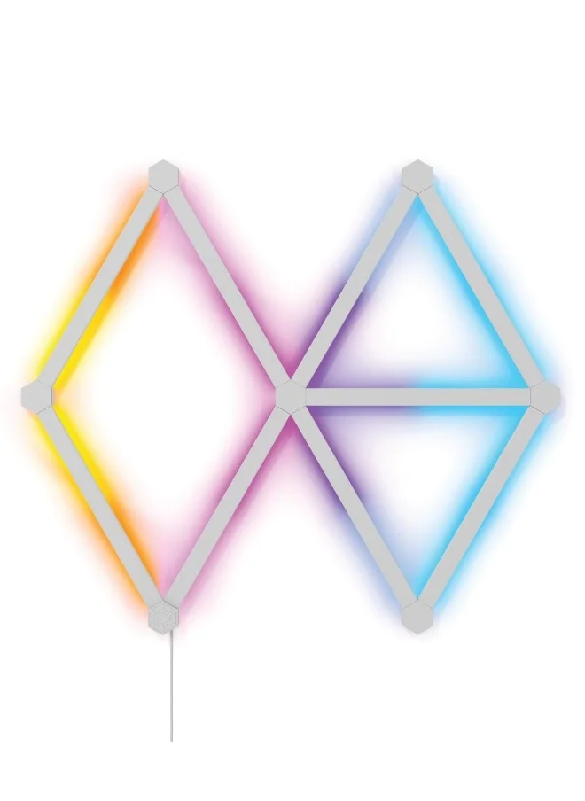 Nanoleaf Lines Starter Kit - 9 Pack - Smart WiFi LED Light System w/ Music Visualizer, Instant Wall Decoration, Home or Office Use, 16M+ Colors, Low Energy Consumption | Gaming Lights