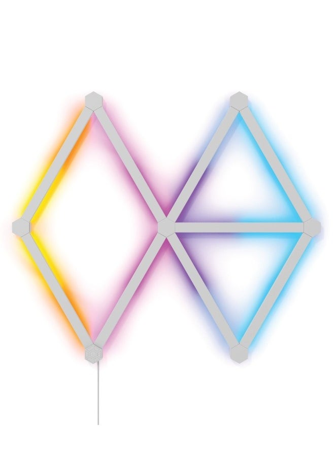 نانوليف - NANOLEAF خطوط كاتب كيت - الذكية واي فاي LED لوحة النظام مع مصور الموسيقى - 9 حزمة المملكة المتحدة - أبيض - Image 1
