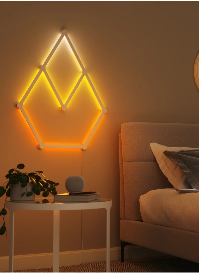 Nanoleaf Lines Starter Kit - 9 Pack - Smart WiFi LED Light System w/ Music Visualizer, Instant Wall Decoration, Home or Office Use, 16M+ Colors, Low Energy Consumption | Gaming Lights