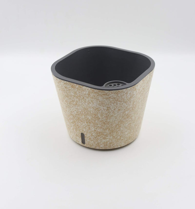 MADHULI Gardencia Cube Painted Planter Golden Structure, Self Watering Polypropylene & Painted Structure Indoor & Outdoor Flowers Pot, Plant Pot for Home & Garden 6x6x5 in - Image 2