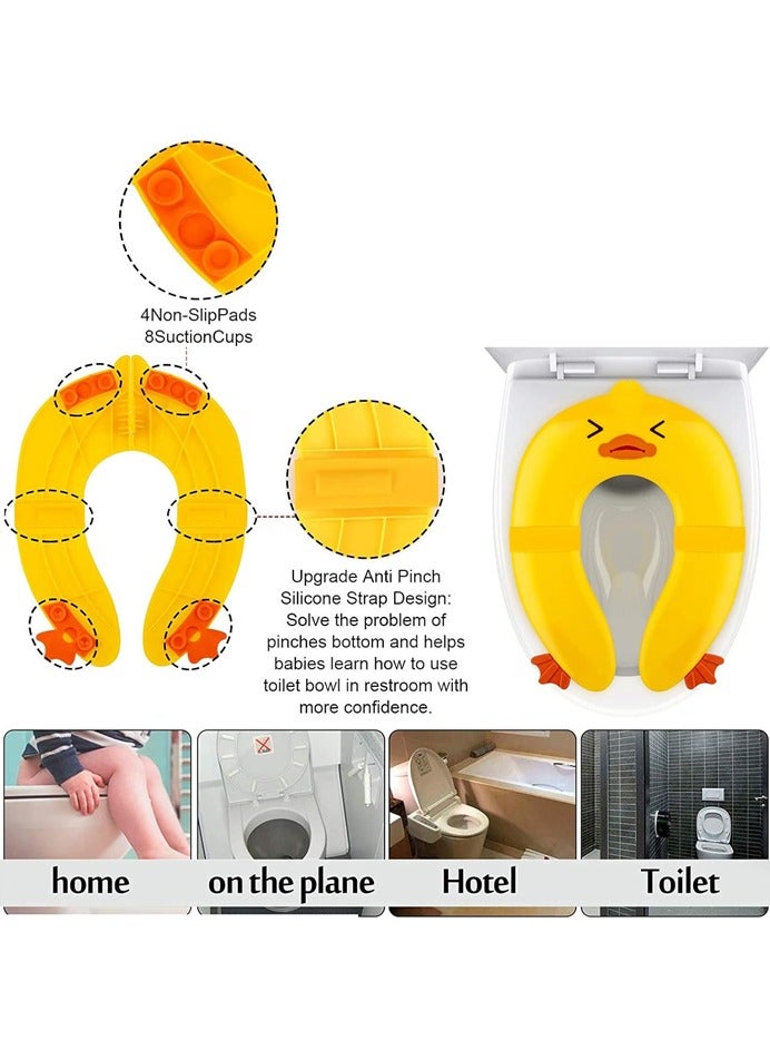 صاروخ فلاير غطاء مقعد المرحاض ، نونية السفر ، مقعد مرحاض نونية السفر القابل للطي للأطفال الصغار والبنين والبنات مع حصيرة سيليكون غير قابلة للانزلاق | مقعد المرحاض القابل لإعادة التدوير - Image 2