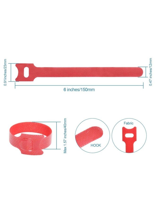 Loquat 60PCS 6 inch Reusable Fastening Cable Ties Cords Management Cable Organizer Cord Wrap Multi-Color - Image 4