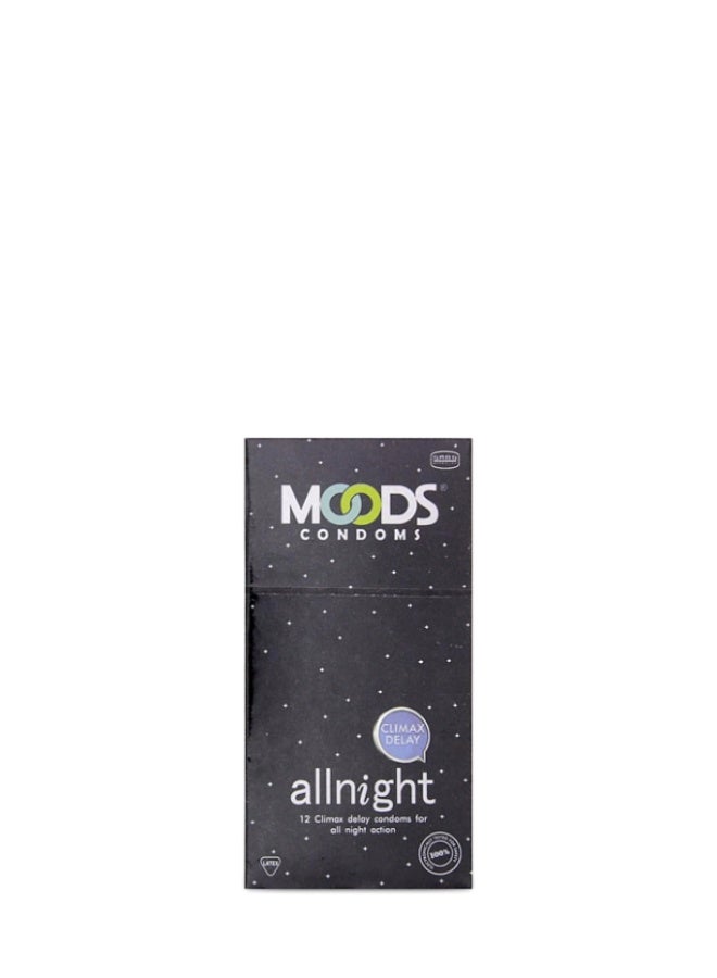 Moods 12-Piece All-Night Climax Delay Condom - Image 1