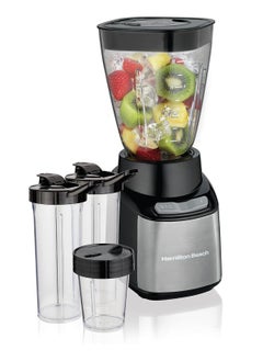Hamilton Hamilton Beach Stay Or Go Blender, 1L Jar, 250ml Jar For Grinding, Two 500 ml Portable Cups For Smoothies, Shatterproof Tritan Jars, 250 Watts, Stainless Steel, 52400-Sau, 2 Year Limited Warranty  - Image 1