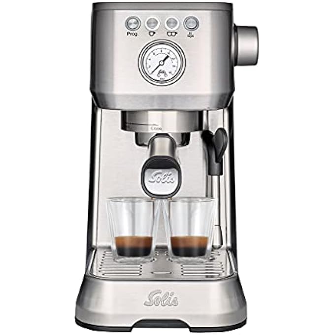 Solis Barista Perfetta Plus Coffee Maker Hot Water And Steam Function 17 L Tank 40 Seconds Heating Time 15 Bar Professional Pressure SilverMin 1 Year Manufacturer Warranty Renewed - Image 1