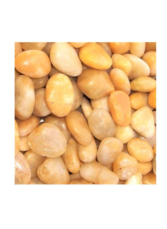 vsell24 Yellow River Rocks (2–4cm) – Polished Natural Decorative Stones for Home, Indoor Plants & Garden Styling - Image 4