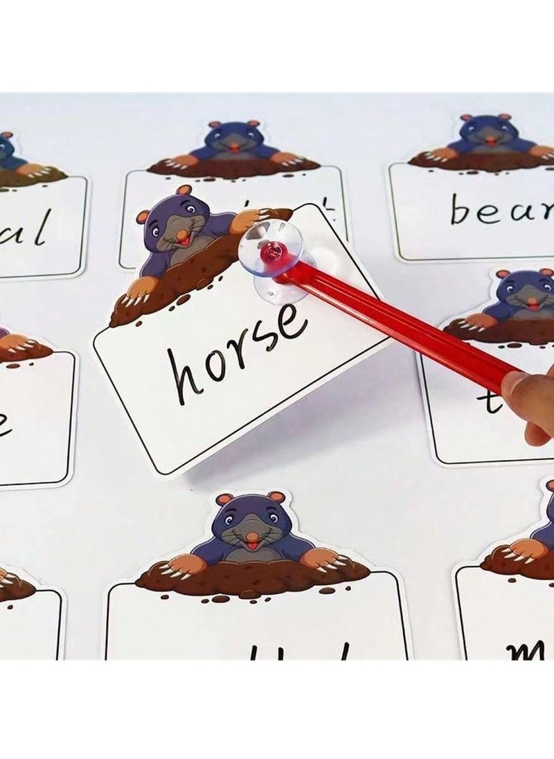 40-Pack Erasable Cards with 2 Hammers  2 Pens – Creative Soft Whiteboard Literacy Set for English Learning, Alphabet Recognition, and Word Training – Perfect for Interactive Group Games and Enhancin  - Image 1