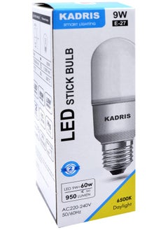 KADRIS LED Stick Bulb 9W LA-2123, 6500K Cool Daylight (White), Power Saving Plastic-coated Aluminum,C220-240V 50-60HZ, E27 Base 9W=60W 950 LUMEN, ESMA Approved With One Year Warranty  - Image 4
