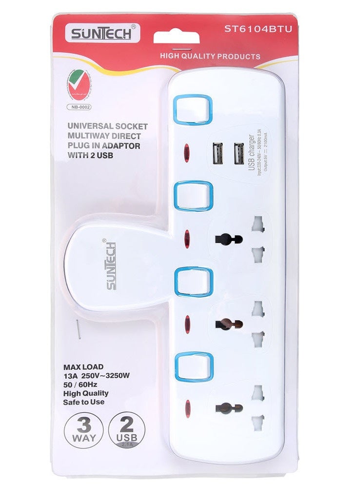 صن تك مقبس USB T عالمي ثلاثي الاتجاه ثنائي الاتجاه - Image 1