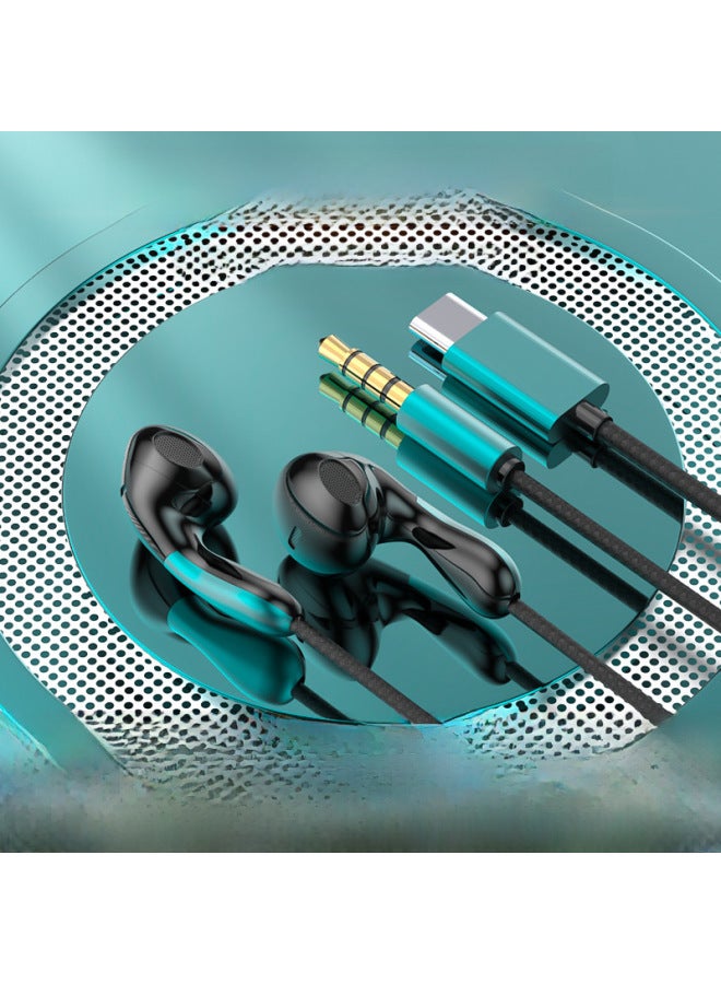 Gaming Wired Esports Flat Hole Zero Latency In-ear Sound Positioning Oppo For Huawei Vivo Digital Computer/headset/headphones-Color:Black 3.5 Round Hole  - Image 2