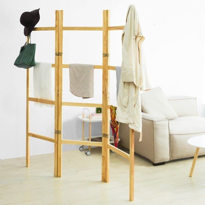 Wooden Towel Rack Holder for Home Tier Freestanding Beach Towel Bar Wood Towel Stand with Bottom Storage Shelf for Hand Towel Wash Clothes Bathroom Corners T7 