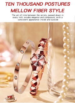 BINBOND Women's Water Resistant Quartz Analog Watch with Bracelet - Rose Gold  - Image 2