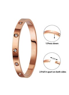 BINBOND Women's Water Resistant Quartz Analog Watch with Bracelet - Rose Gold  - Image 3