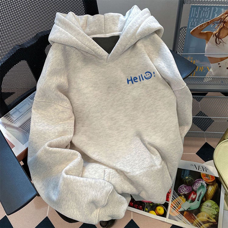 Autumn and winter heavy 500G hooded vests 2024 new loose Joker mens and womens fashion brand casual coat jacket white gray [fleece-lined]] 