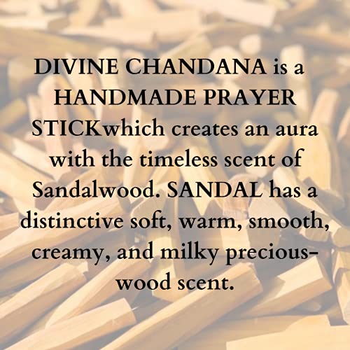 Sugandhim Agarbatti Handmade Prayer Stick Divine Chandana, 50gms x 1, 35 Sticks, Organic, Ayurvedic, Natural Holistic Fragrance, Hand Dipped, Hand Rolled, Woody, Sacred, Soothing, Aromatic - Image 4