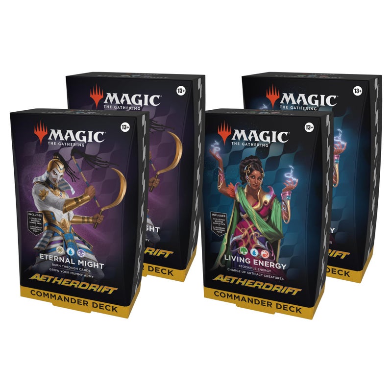 Magic The Gathering Aetherdrift Commander Deck Bundle 2 of Each Deck 2 Living Energy 2 Eternal Might