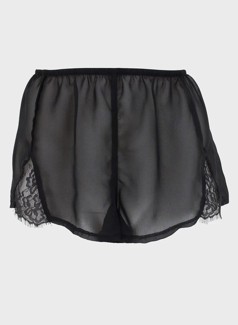 BLUEBELLA Lace Cami Top & Sheer Shorts Set