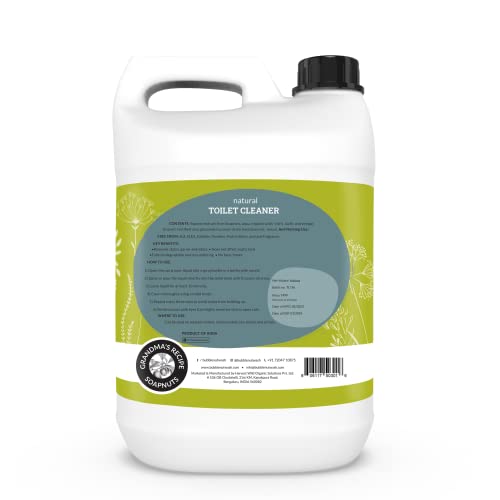 BubbleNut Wash Toilet Bowl Cleaner Liquid - Natural, Organic, Septic Safe, Fumes free, Biodegradable, Remover of Limescale, Yellow Stain from Hard Water, Descaler, For Home and Office (5 Lits) - Image 2