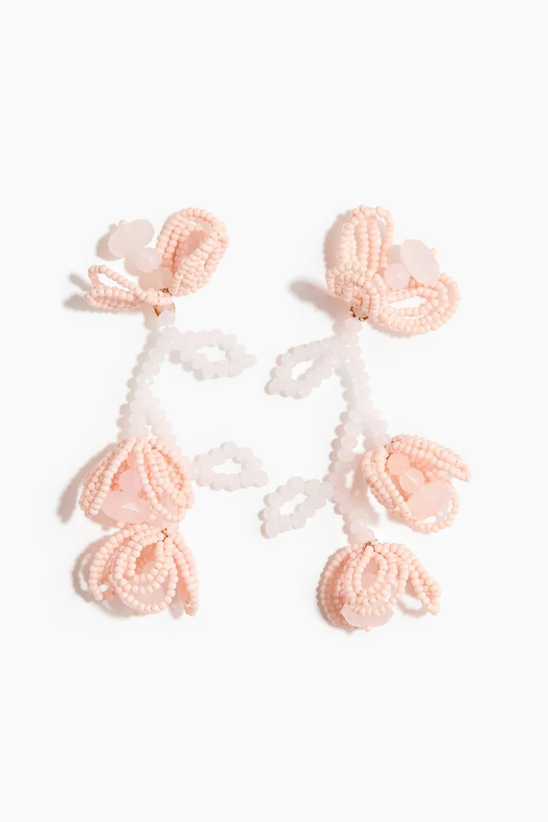 Beaded flower earrings