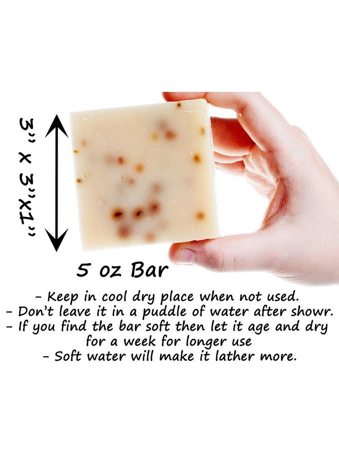 360Feel - Lavender Patchouli Soap 5Oz Castile Handmade Soap Bar Refreshing Earthy With Peppermint Leaves Skin Scrub Exfoliation Man Soapessential Oils Gift Ready - Image 1