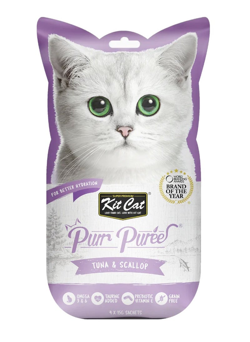 Kit Cat Purr Puree Tuna & Scallop - Image 1