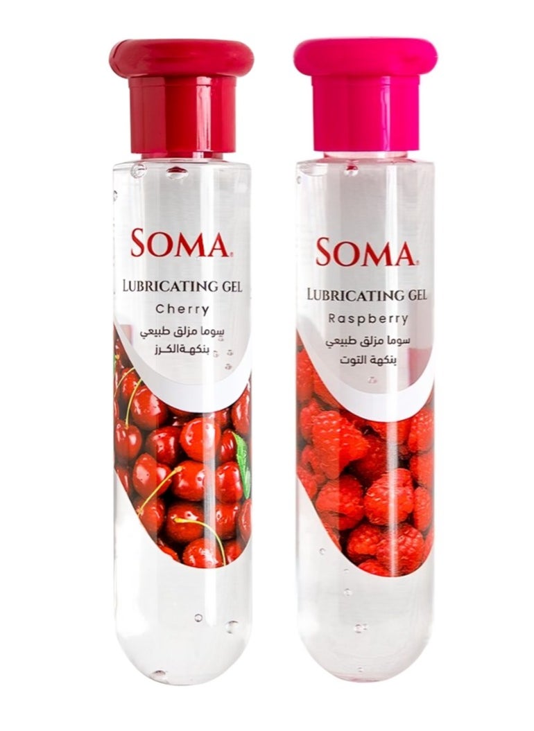 Soma - Set Of Mix Soma Raspberry Flavored Natural Lubricant And Cherry Lubricant 120ml - Image 1