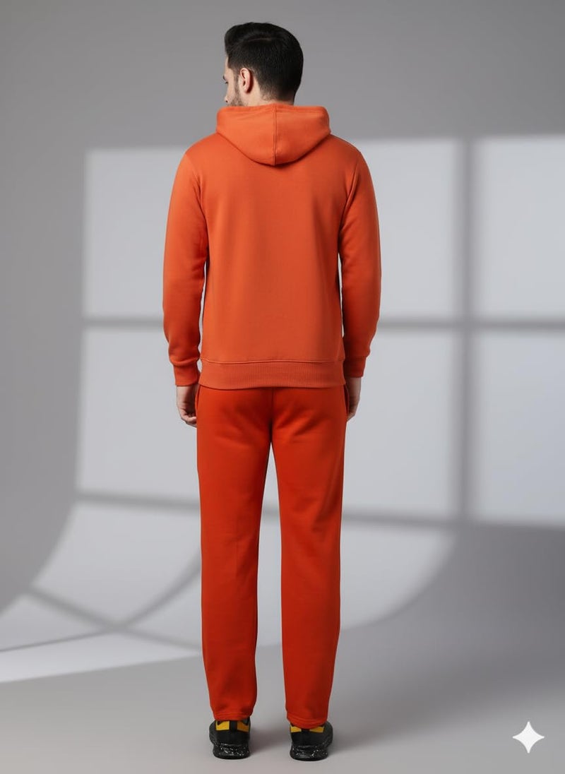 Mack Jonney Solid Track Suit for men | Co-ord Set | Warm Fleece Tracksuit Set | Full Sleeve Hoodie-M4954 - Image 5