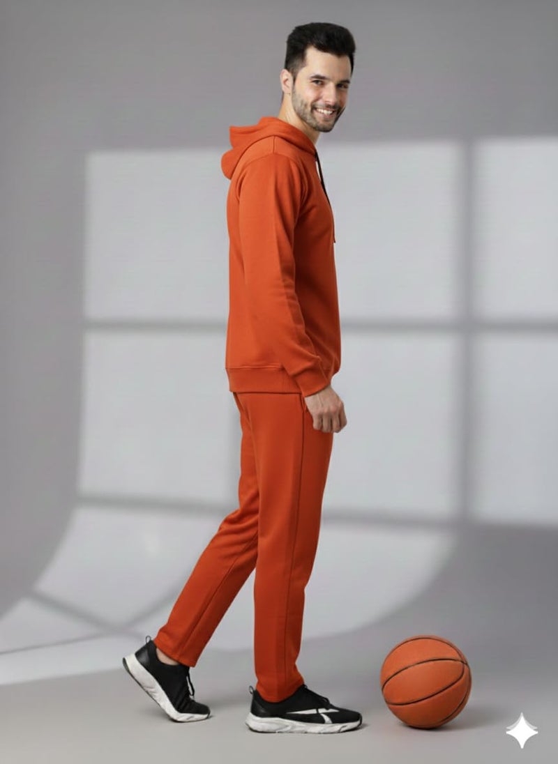 Mack Jonney Solid Track Suit for men | Co-ord Set | Warm Fleece Tracksuit Set | Full Sleeve Hoodie-M4954 - Image 3