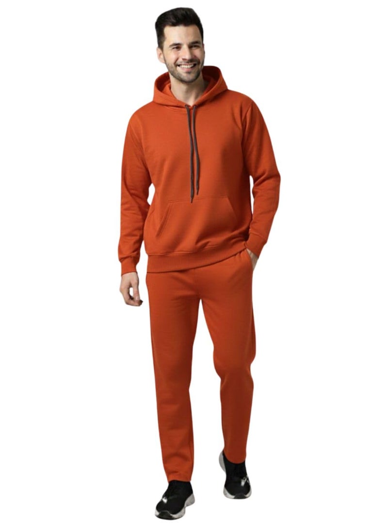Mack Jonney Solid Track Suit for men | Co-ord Set | Warm Fleece Tracksuit Set | Full Sleeve Hoodie-M4954 - Image 1