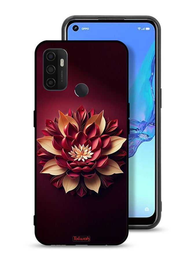 Tolwak Oppo A11s Protective Case Cover Flower Abstract Design - Image 1