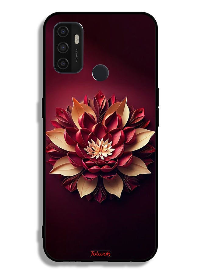 Tolwak Oppo A11s Protective Case Cover Flower Abstract Design - Image 2