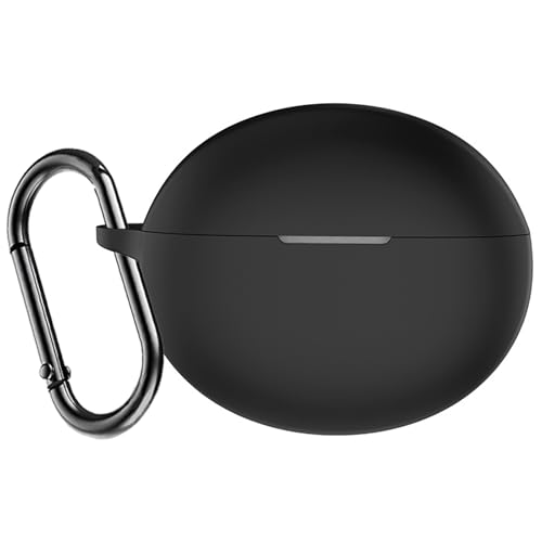 USTIYA Case for Oneplus Buds Pro 3 (No for OnePlus Nord 3 Pro) Wireless Headphones Protection Cover Full-Body Soft Silicone with Keychain Headphone Accessories Funda Carcasa (Black) - Image 1