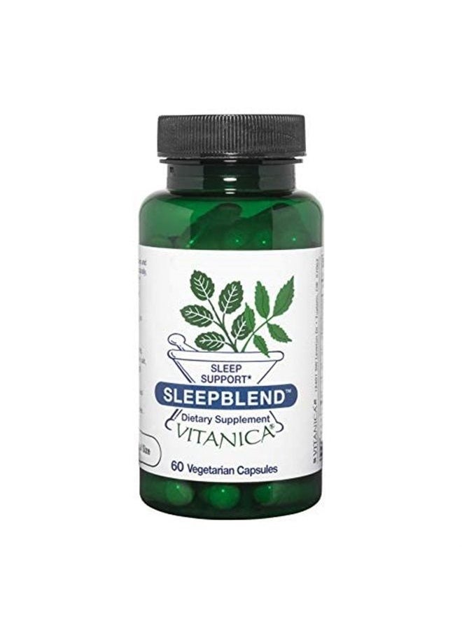 Vitanica Sleepblend, Non Habit Forming Sleep Support Supplement, with Melatonin, Valerian Root, Passionflower and Hops, Vegan, 60 Capsules  - Image 2