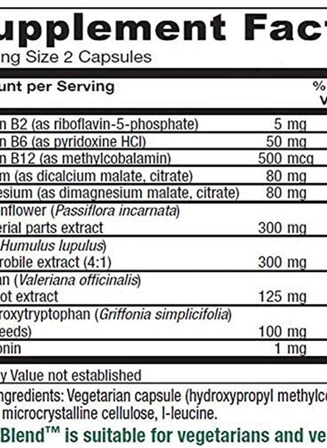 Vitanica Sleepblend, Non Habit Forming Sleep Support Supplement, with Melatonin, Valerian Root, Passionflower and Hops, Vegan, 60 Capsules  - Image 3